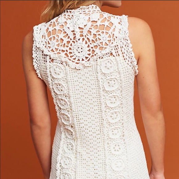 Anthropologie Crochet Dress- White - Picture 6 of 10